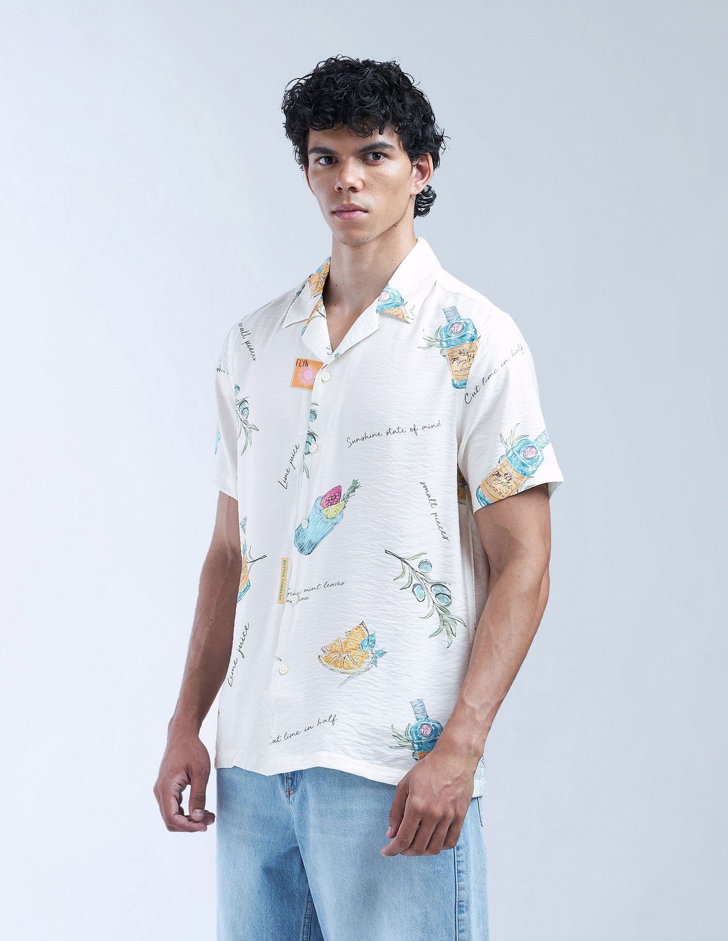 Flying Machine All Over Printed Digitopia Shirt