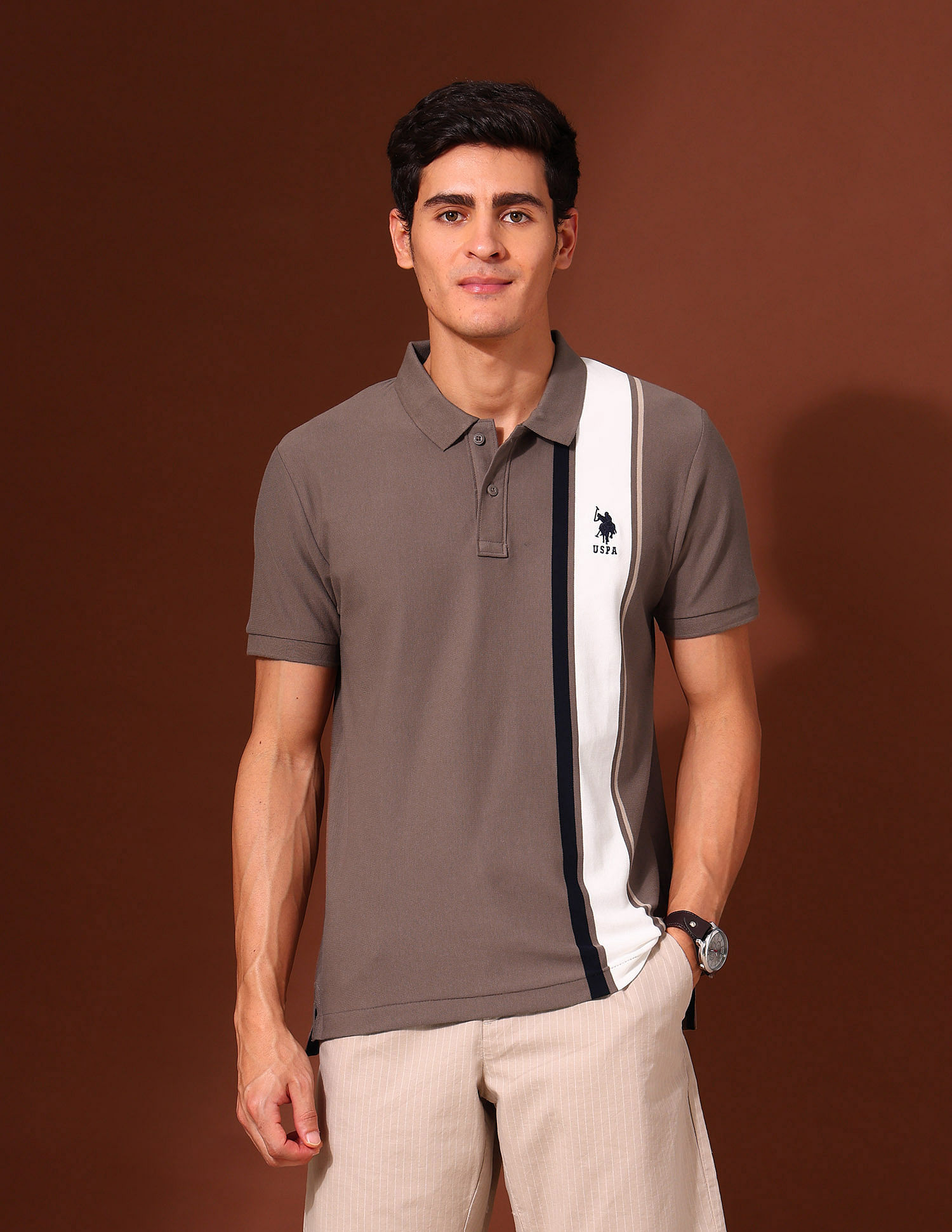 U.S. Polo Assn. Colourblocked Classic Polo Shirt