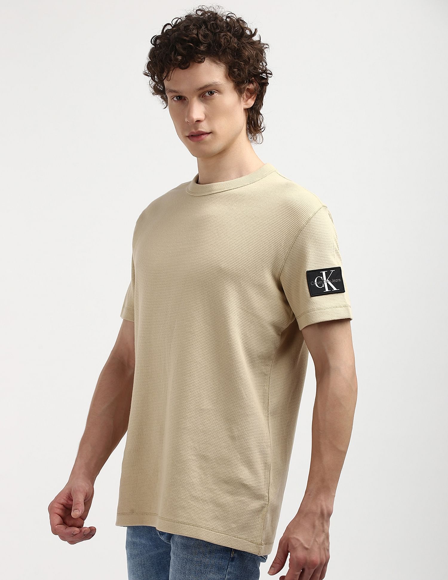Calvin Klein Logo Badge Waffle T-Shirt
