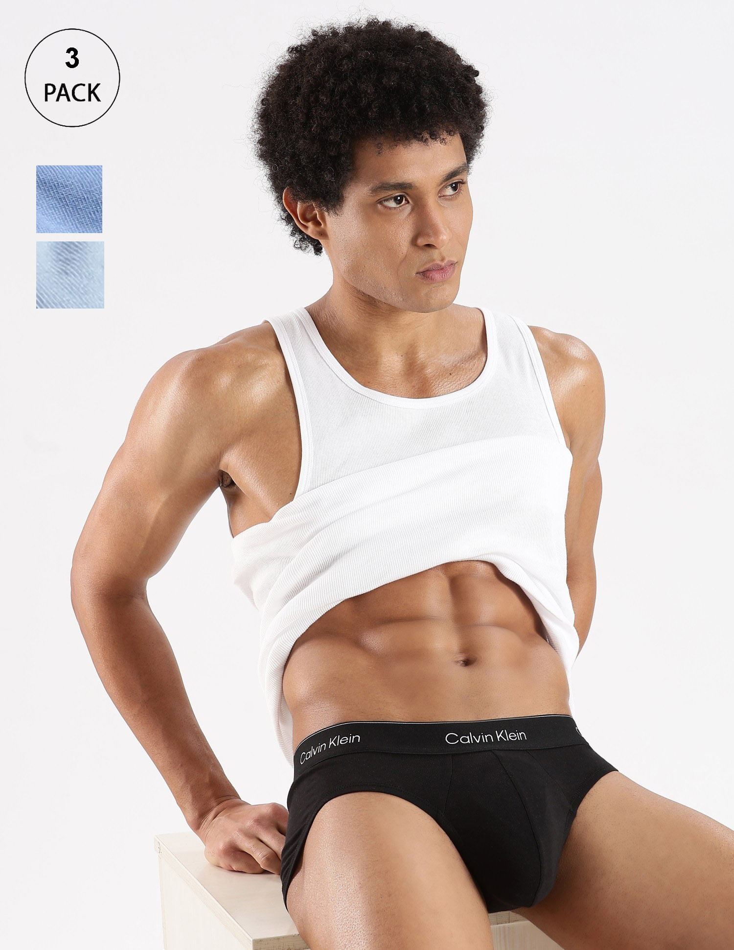 Buy Calvin Klein Underwear Solid Low Rise Briefs Pack Of-3