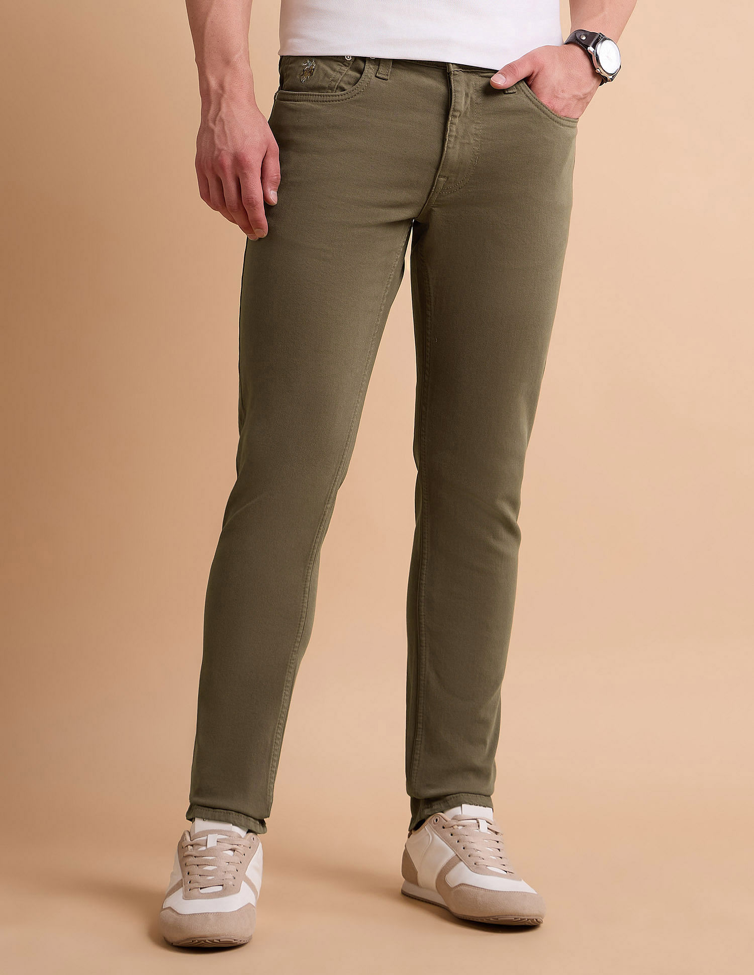 U.S. Polo Assn. Denim Co. Brandon Slim Tapered Fit Brown Jeans
