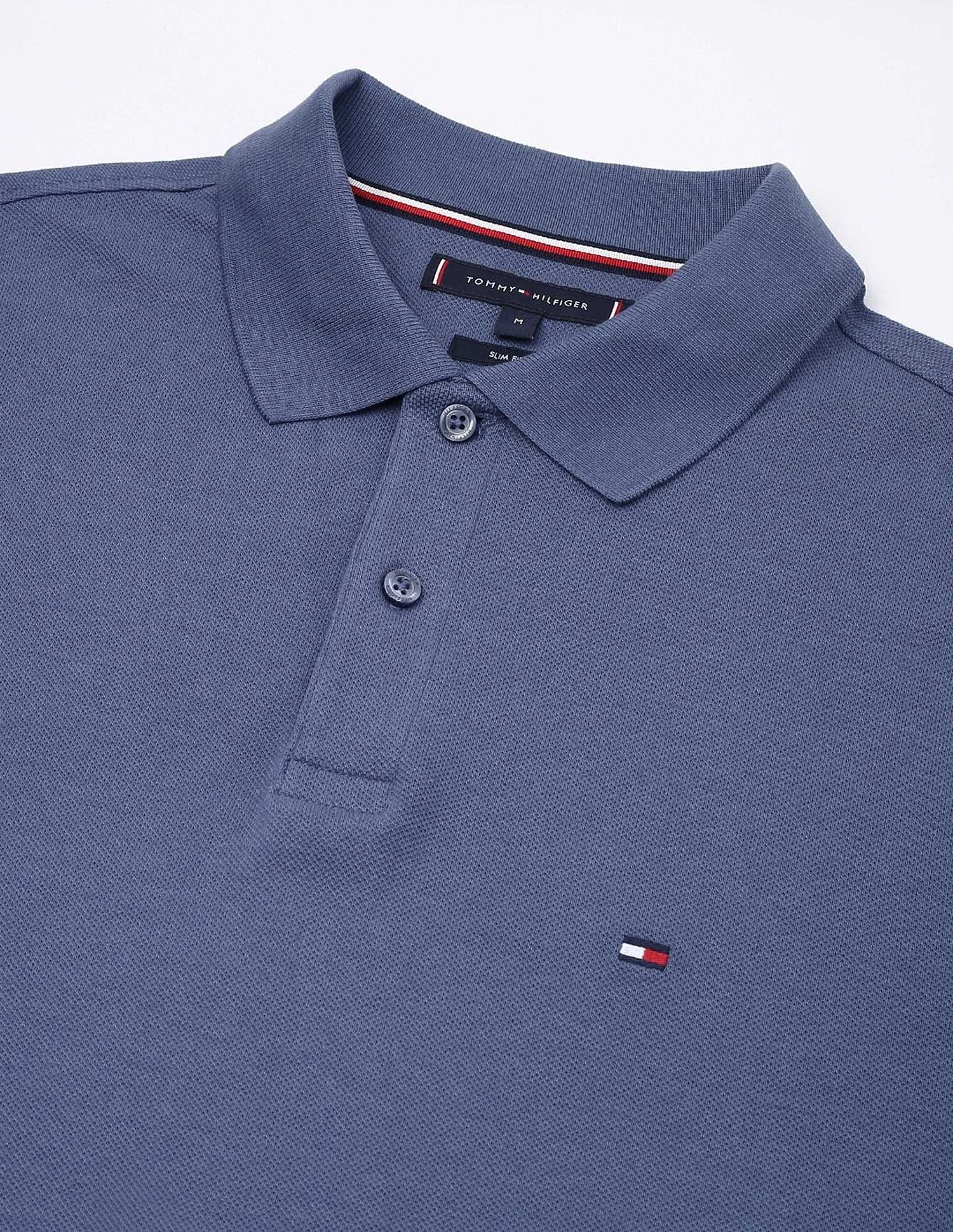 Tommy Hilfiger Solid Slim-Fit Cotton Polo Shirt