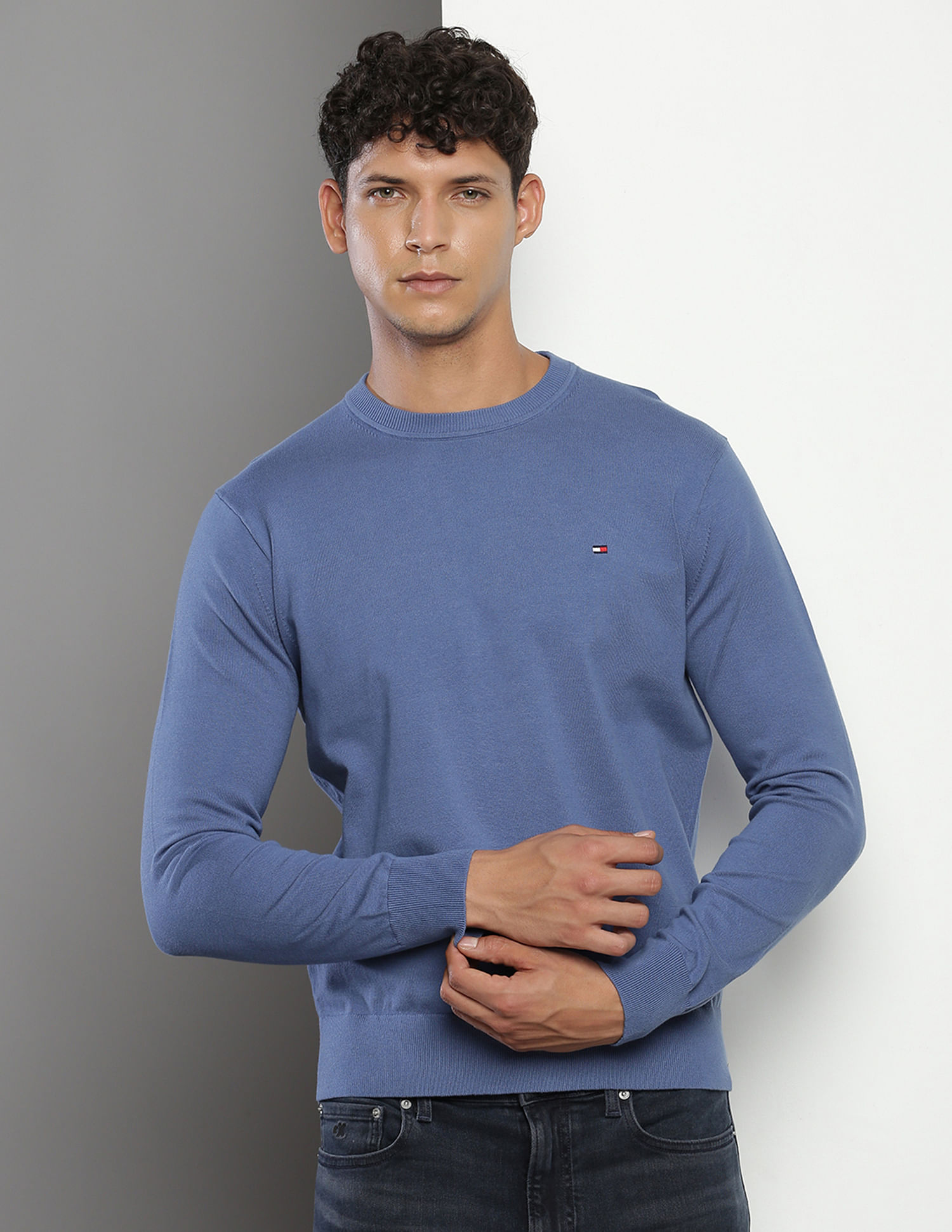 Tommy Hilfiger Crew Neck Solid Sweater