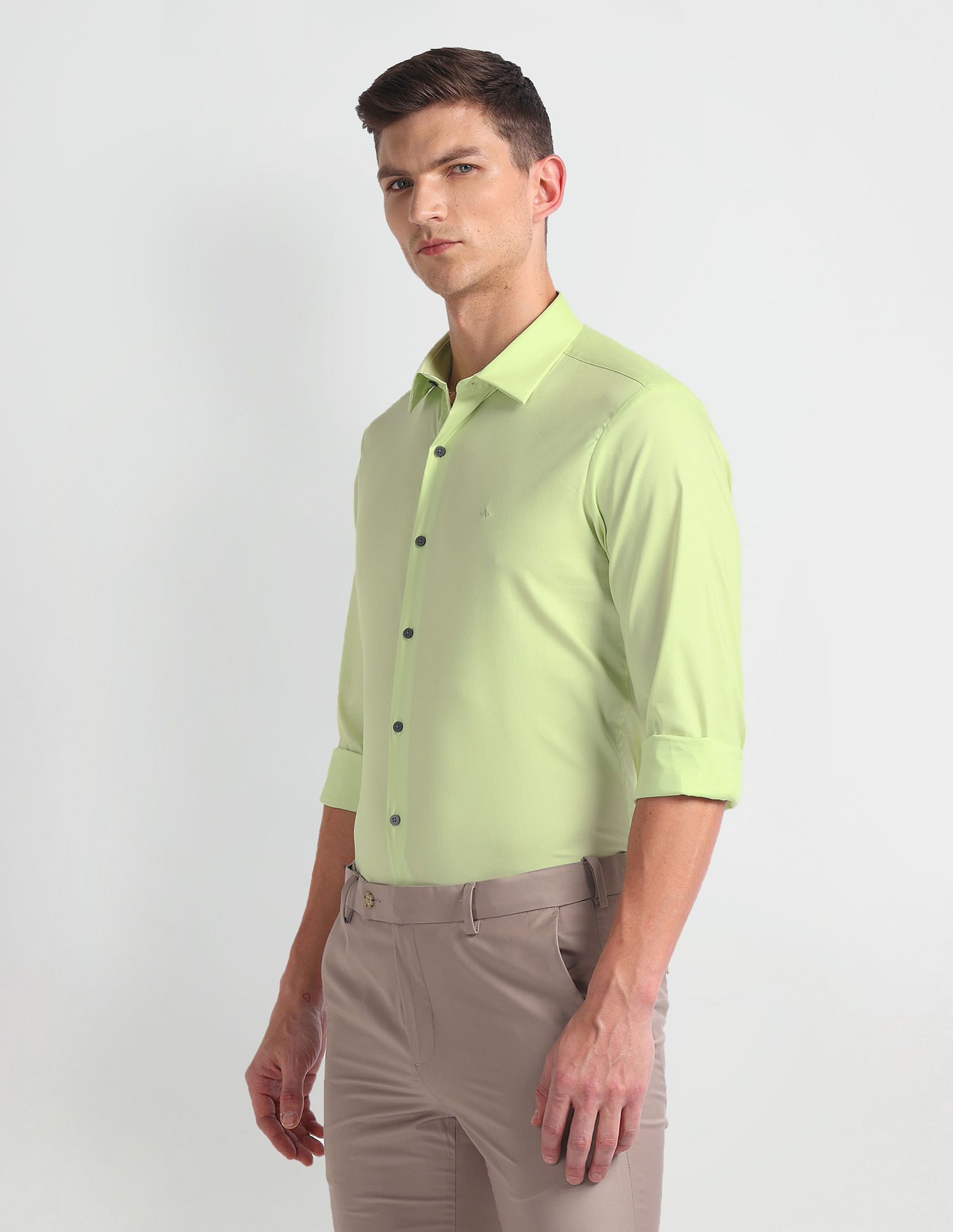 Arrow Newyork Brooklyn Super Slim Fit Solid Shirt