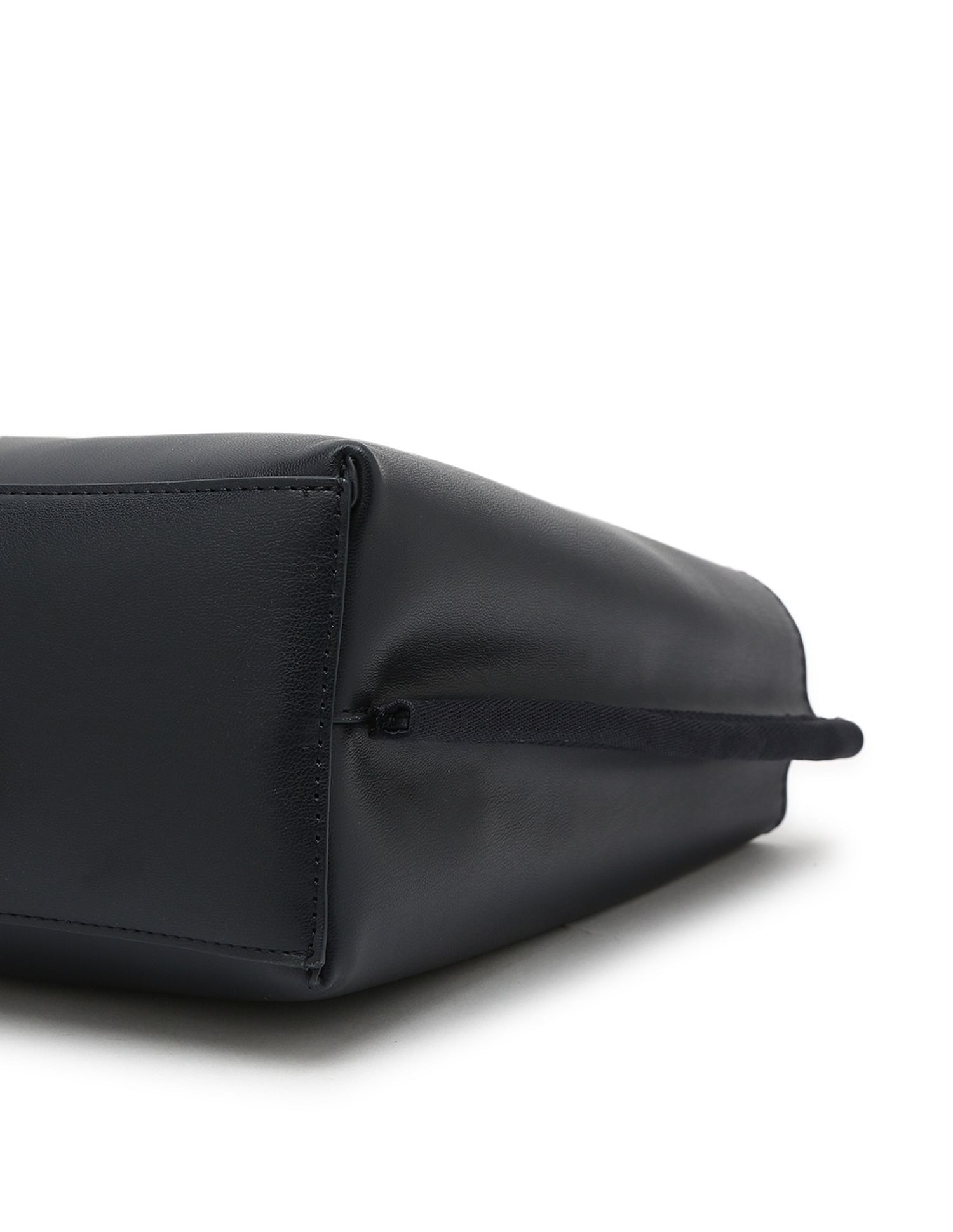 Tommy Hilfiger Solid Blue Pu Handbags