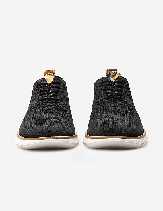 Cole Haan Women Black Stitchlite™-Jaguar Haircalf 4.ZERØGRAND Oxfords