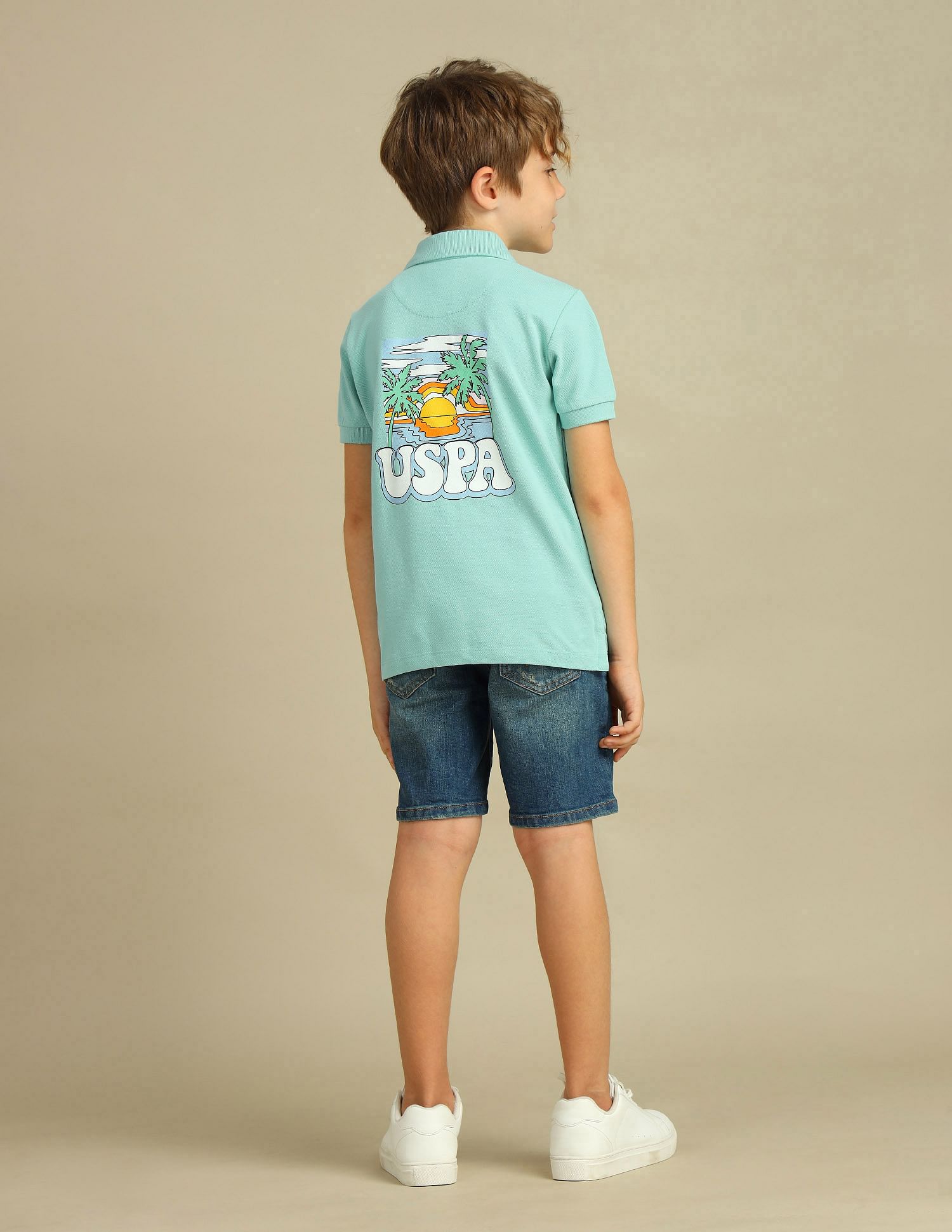 U.S. Polo Assn. Kids Boys Graphic Print Polo Shirt