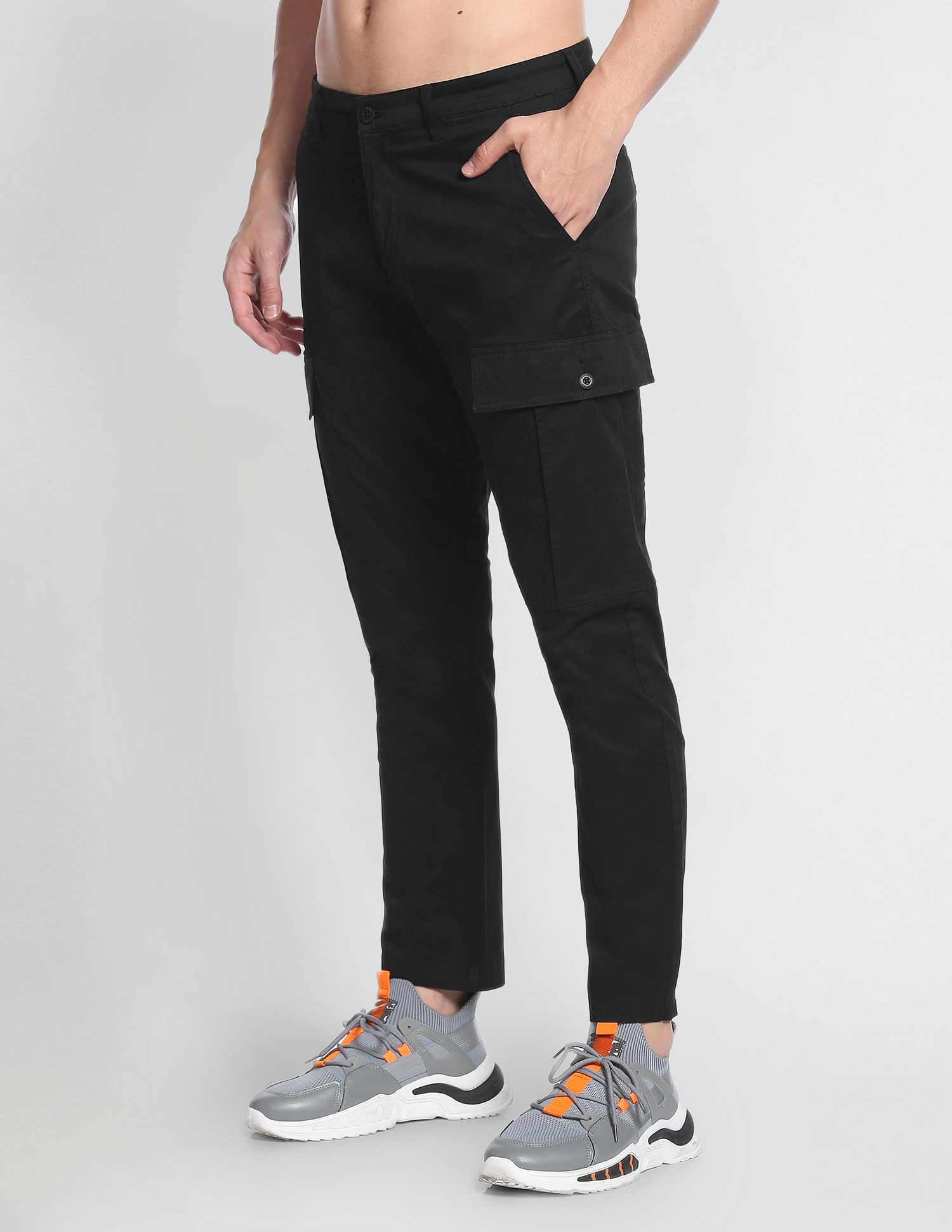 Flying Machine Solid Twill Cargo Trousers