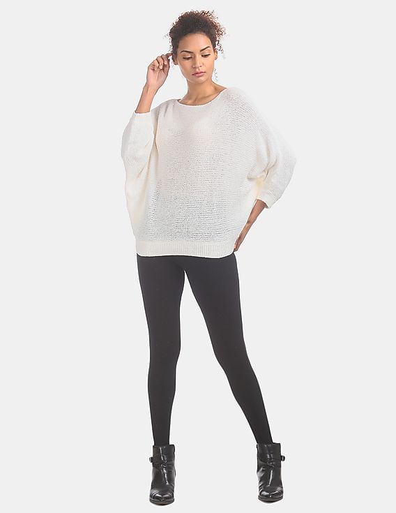 売れ筋商品|||サンクチュアリー ニット&セーター アウター レディース Women's Boat-Neck Dolman-Sleeve Sweater White Buy GAP White Boat Neck Dolman Sleeve Sweater - NNNOW.com