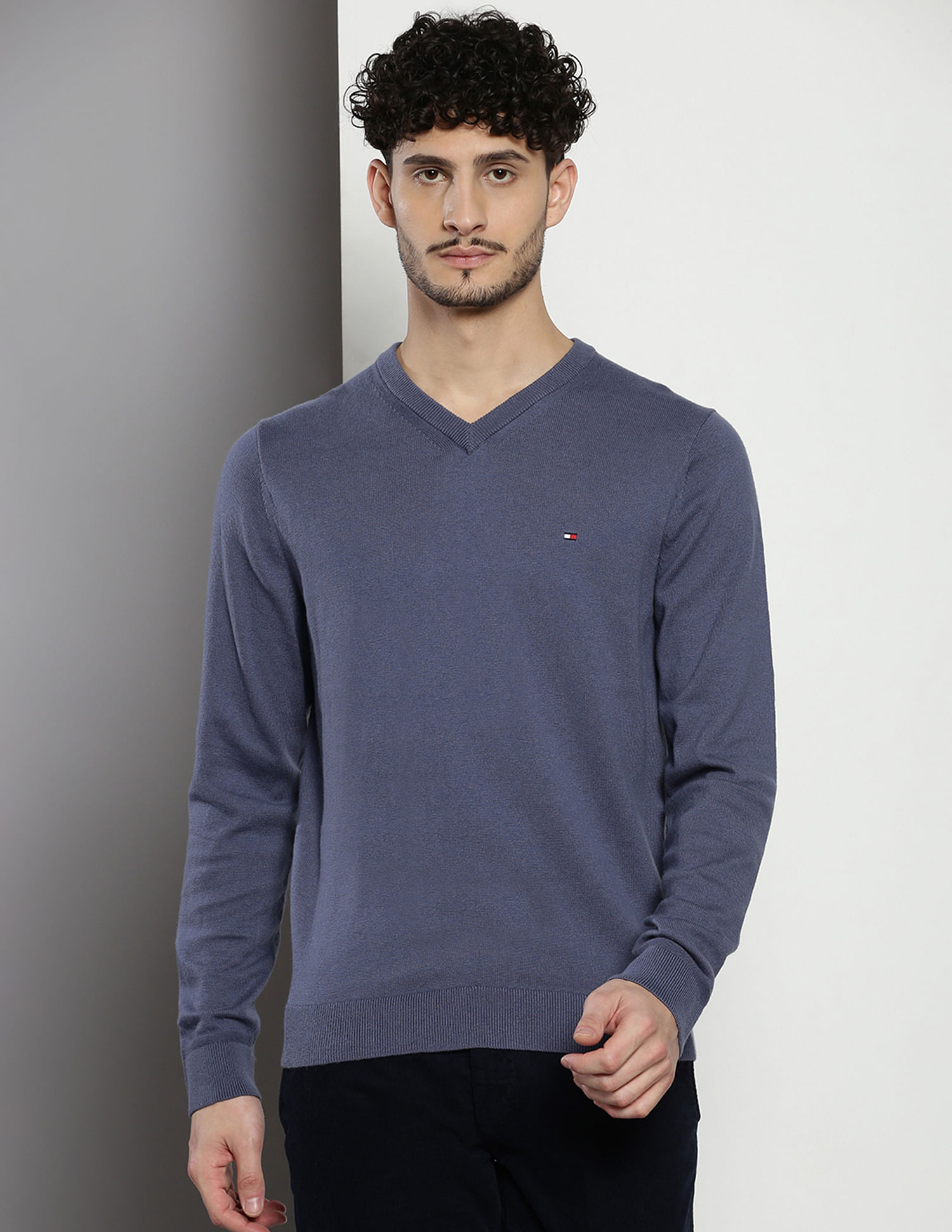 Tommy Hilfiger V-Neck Organic Cotton Sweater