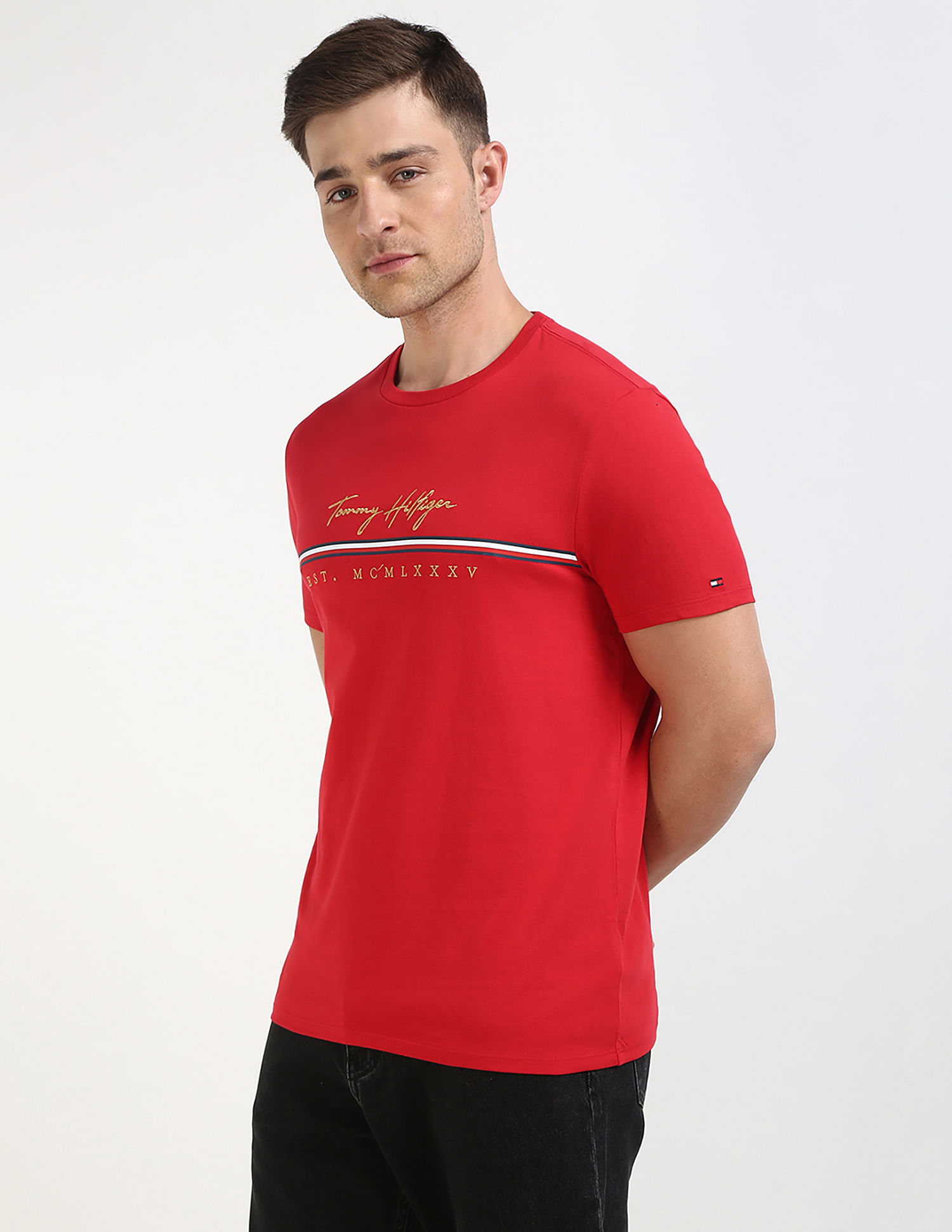Tommy Hilfiger Embroidered Logo Regular-Fit Cotton T-Shirt