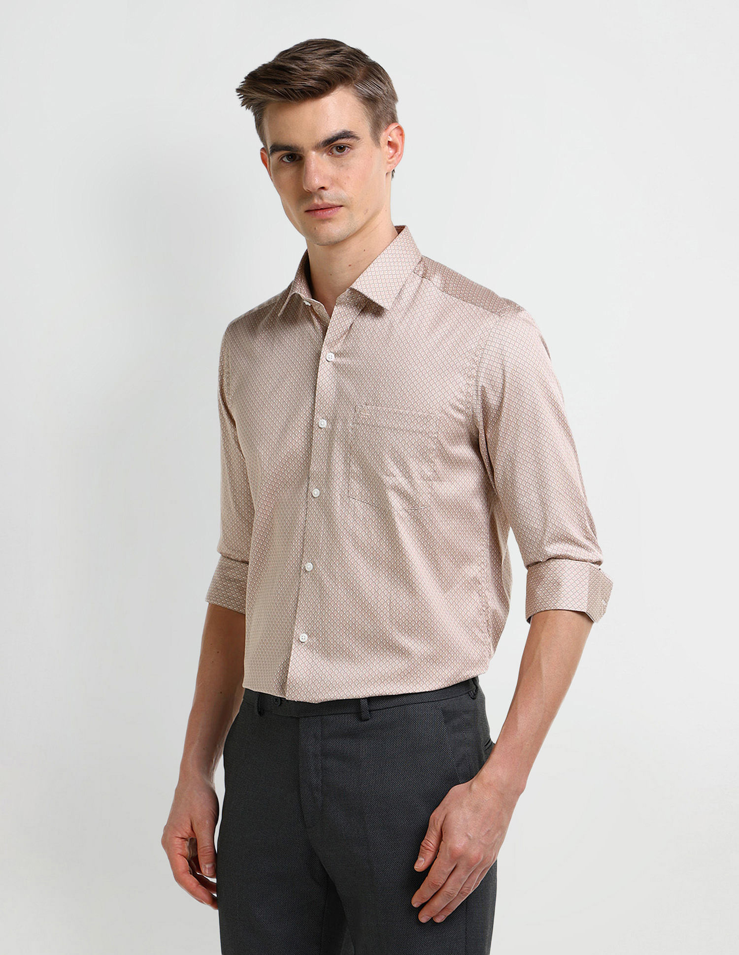 Arrow Manhattan Slim Fit Satin Shirt