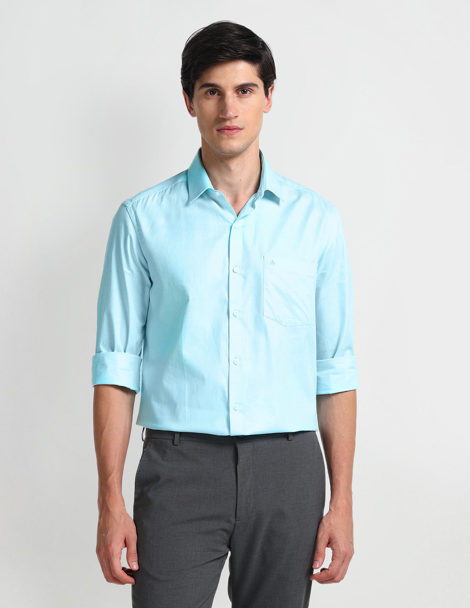 Arrow Self Designed Manhattan Slim Fit Shirt