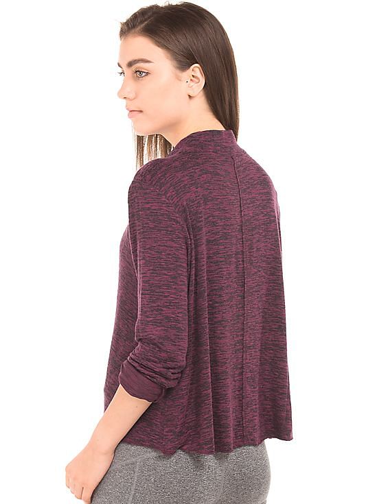 Aeropostale High Neck Heathered Top