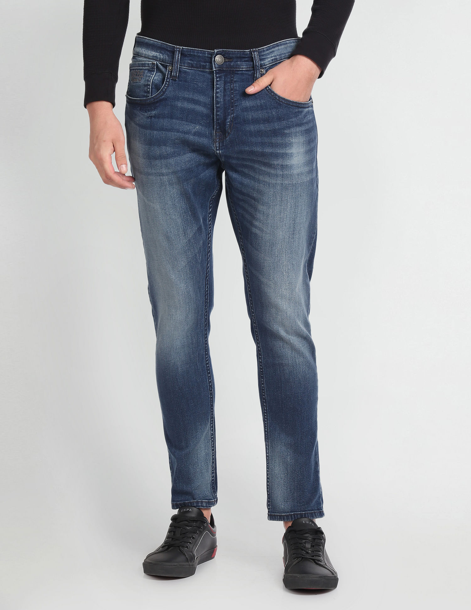 U.S. Polo Assn. Denim Co. Henry Cropped Fit Blue Jeans