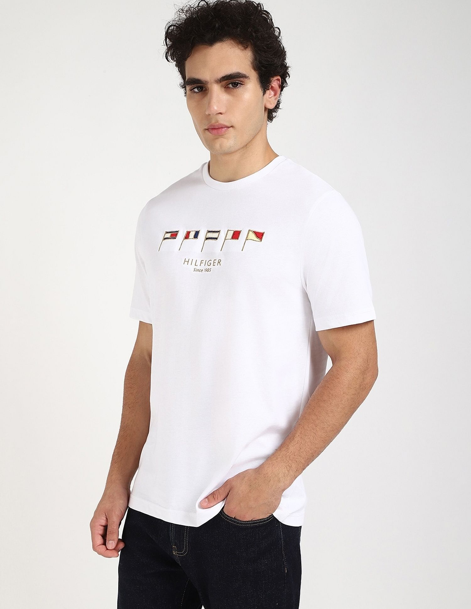 Tommy Hilfiger Embroidered Logo Regular-Fit Cotton T-Shirt