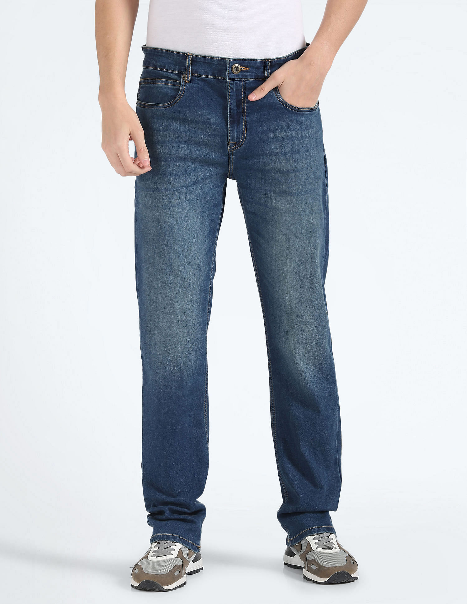 Flying Machine F-Jango Relaxed Straight Twill Jeans