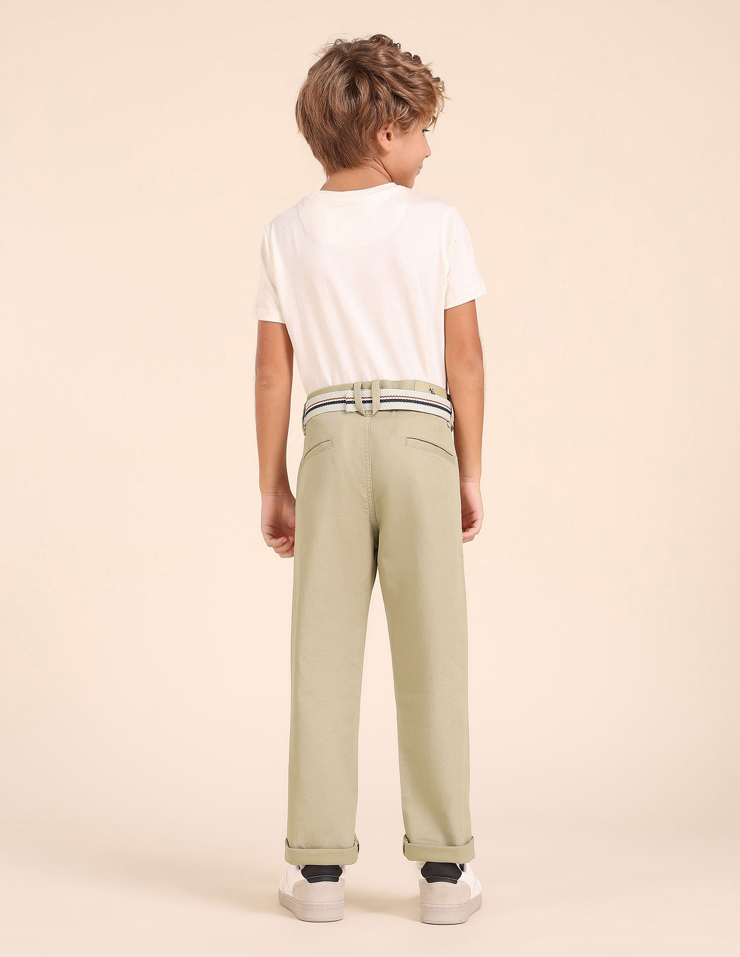 U.S. Polo Assn. Kids Boys Pure Cotton Slim Fit Trousers