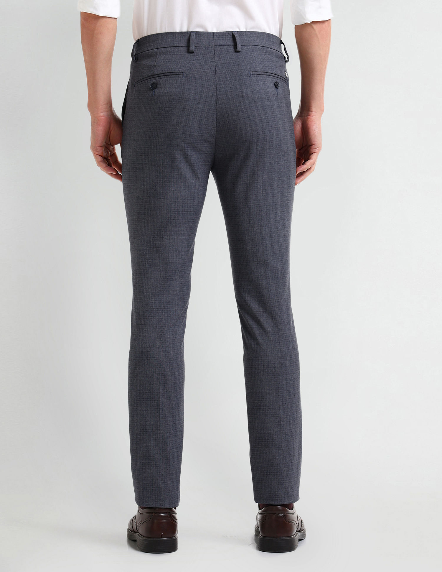 Arrow Slim Fit Checked Trousers