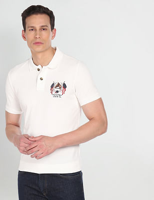 U S Polo Assn Denim Co Cotton Solid Polo Shirt