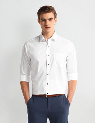 Arrow Self Design Slim Fit Shirt