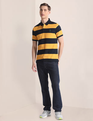 Buy U.S. Polo Assn. Horizontal Stripe Slim Polo Shirt