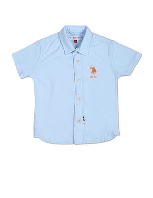 U S Polo Assn Kids Boys Pure Cotton Solid Shirt