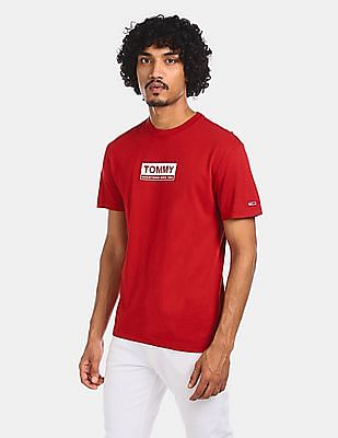 Tommy hilfiger box logo deals t shirt