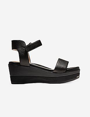 cole haan black wedge sandals