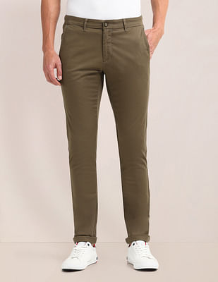 U S Polo Assn Austin Slim Fit Solid Trousers