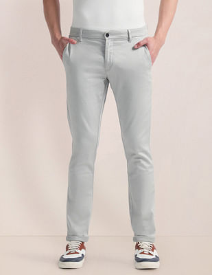 U S Polo Assn Slim Straight Solid Trousers