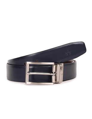 Arrow Men Metallic Buckle Reversible Leather Belt