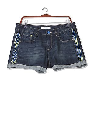 machine jean shorts