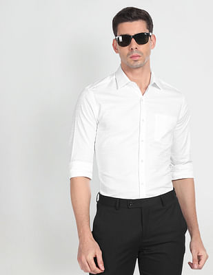 Arrow Self Design Slim Fit Shirt