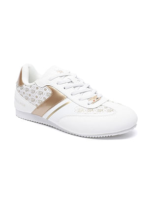 U S Polo Assn Women Panelled Monogram Lace Up Athena Sneakers