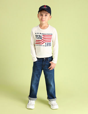 U S Polo Assn Kids Boys Bootcut Fit Mid Rise Jeans