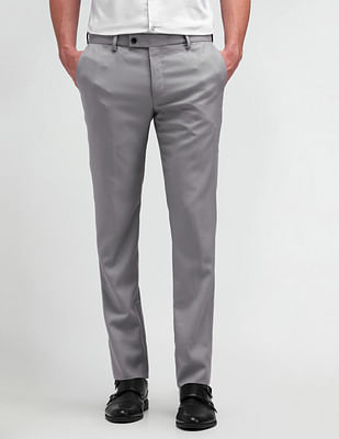 Arrow Tapered Fit Solid Trousers