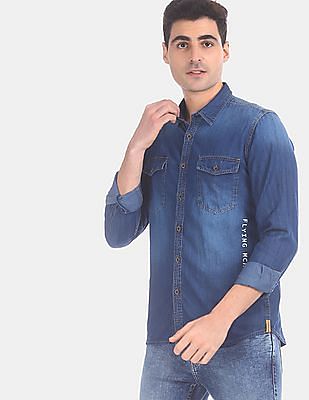 flying machine denim shirt