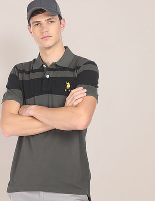 U S Polo Assn Cotton Striped Polo Shirt