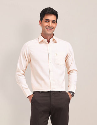 U S Polo Assn Solid Tailored Fit Shirt