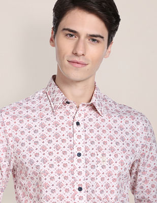 U S Polo Assn Cotton Printed Casual Shirt