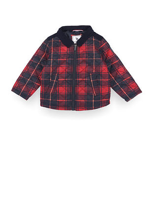 U S Polo Assn Kids Boys Check Quilted Jacket