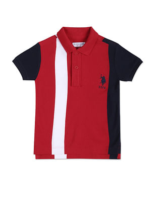 U S Polo Assn Kids Vertical Stripe Polo Shirt