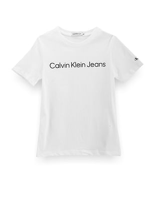 Calvin Klein Jeans Unisex Kids Brand Print T-Shirt