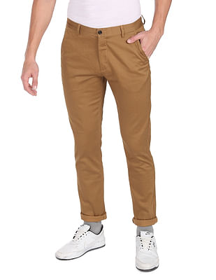 Arrow Sport Slim Fit Men Khaki Trousers - Buy Arrow Sport Slim Fit Men  Khaki Trousers Online at Best Prices in India | Flipkart.com
