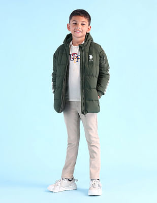 U S Polo Assn Kids Boys Solid Regular Fit Jacket