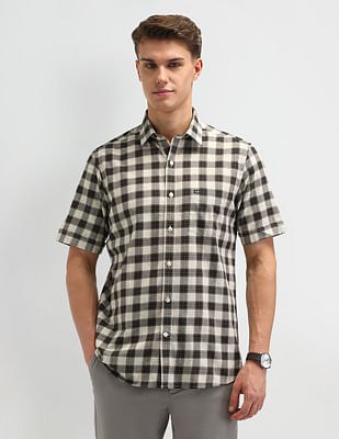 Arrow Sport Dupplin Checked Regular Fit Shirt