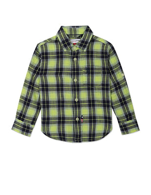 U S Polo Assn Kids Boys Outdoor Check Cotton Shirt