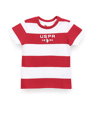 U S Polo Assn Kids Boys Horizontal Stripe Pique T-Shirt