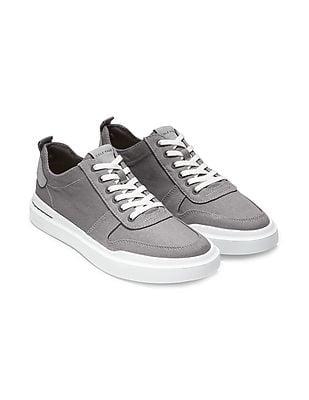 Buy Cole Haan Men Grey Grandpro Rally Canvas Court Sneakers  display picture 1